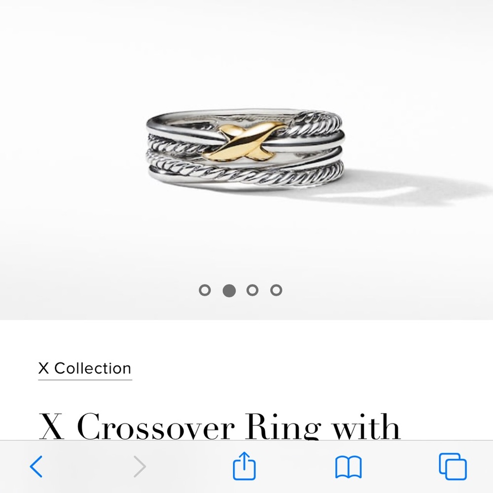 David Yurman X Crossover Ring with 18K gold